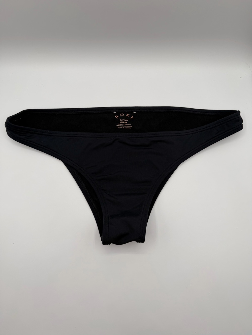 Roxy Black Low-Rise Bikini Bottom